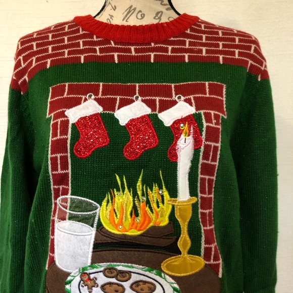 Holiday Hype Christmas Sweater Small Red/Green - Picture 4 of 12